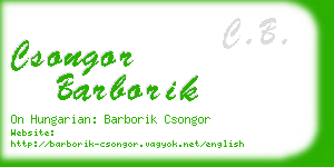 csongor barborik business card